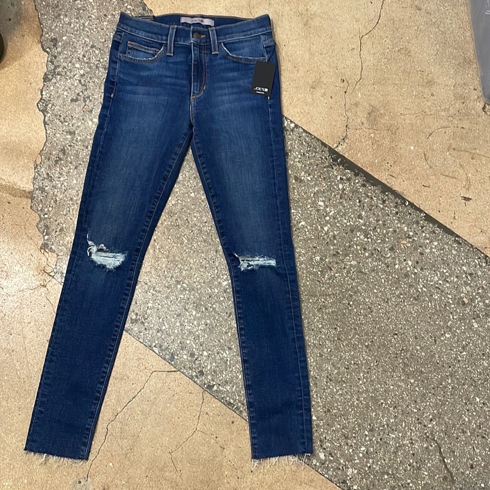Joes jeans skinny ankle flawless with destruction